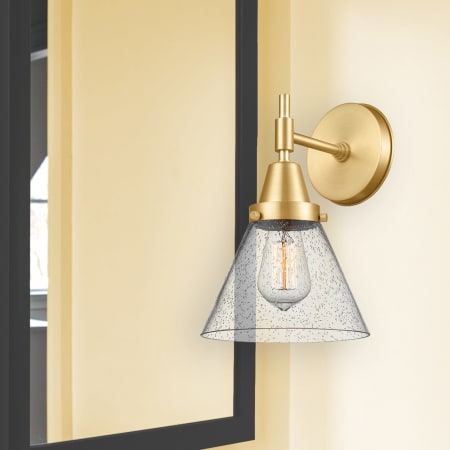 A large image of the Innovations Lighting 447-1W-12-8 Cone Sconce Alternate Image