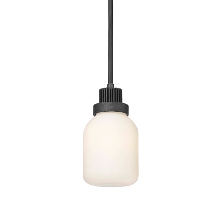 A large image of the Innovations Lighting 472-1S-11-6 Somers Pendant Weathered Zinc / Matte White