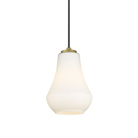 A large image of the Innovations Lighting 490-1P-11-7 Fairfield Pendant Brushed Brass / Matte White