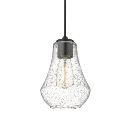 A large image of the Innovations Lighting 490-1P-11-7 Fairfield Pendant Matte Black / Seedy