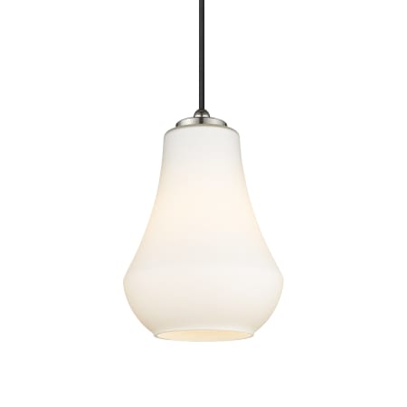 A large image of the Innovations Lighting 490-1P-11-7 Fairfield Pendant Polished Nickel / Matte White