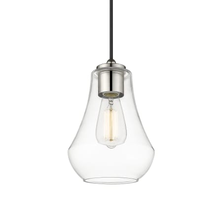 A large image of the Innovations Lighting 490-1P-11-7 Fairfield Pendant Polished Nickel / Clear