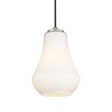 A large image of the Innovations Lighting 490-1P-11-7 Fairfield Pendant Brushed Satin Nickel / Matte White