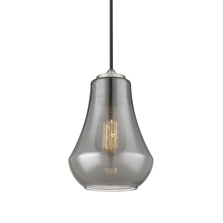 A large image of the Innovations Lighting 490-1P-11-7 Fairfield Pendant Brushed Satin Nickel / Plated Smoke