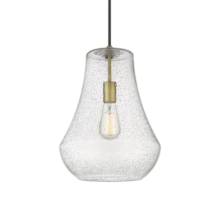 A large image of the Innovations Lighting 491-1P-16-12 Fairfield Pendant Brushed Brass / Seedy