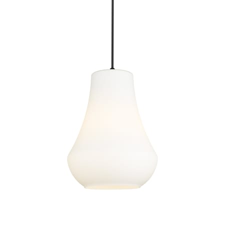 A large image of the Innovations Lighting 491-1P-16-12 Fairfield Pendant Matte Black / Matte White