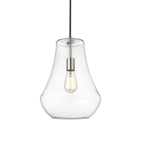 A large image of the Innovations Lighting 491-1P-16-12 Fairfield Pendant Polished Nickel / Clear