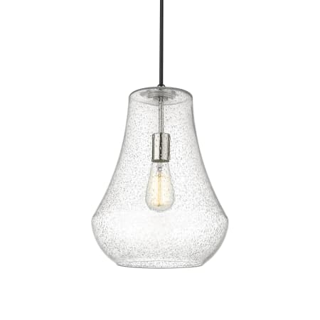 A large image of the Innovations Lighting 491-1P-16-12 Fairfield Pendant Polished Nickel / Seedy