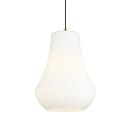 A large image of the Innovations Lighting 491-1P-16-12 Fairfield Pendant Satin Gold / Matte White