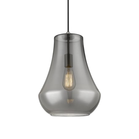 A large image of the Innovations Lighting 491-1P-16-12 Fairfield Pendant Brushed Satin Nickel / Plated Smoke