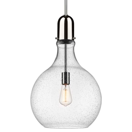 A large image of the Innovations Lighting 492-1S-23-14 Amherst Pendant Polished Nickel / Seedy