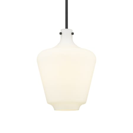 A large image of the Innovations Lighting 493-1S-16-12 Norwalk Pendant Matte Black / Matte White