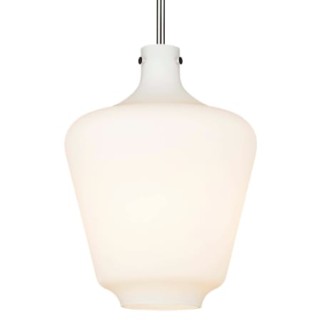 A large image of the Innovations Lighting 493-1S-17-12 Norwalk Pendant Polished Nickel / Matte White