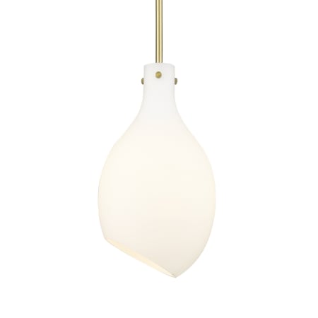 A large image of the Innovations Lighting 493-1S-16-9 Norwalk Pendant Satin Gold / Matte White