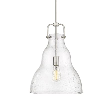 A large image of the Innovations Lighting 494-1S-19-14 Haverhill Pendant Brushed Satin Nickel / Seedy