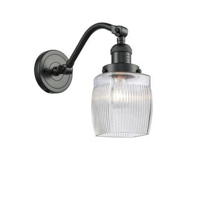 A large image of the Innovations Lighting 515-1W Colton Oil Rubbed Bronze / Clear