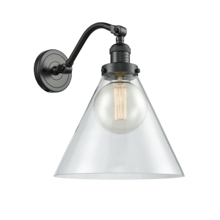 A large image of the Innovations Lighting 515-1W X-Large Cone Oil Rubbed Bronze / Clear