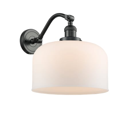 A large image of the Innovations Lighting 515-1W X-Large Bell Oil Rubbed Bronze / Matte White Cased
