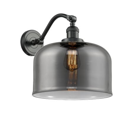 A large image of the Innovations Lighting 515-1W X-Large Bell Oil Rubbed Bronze / Smoked