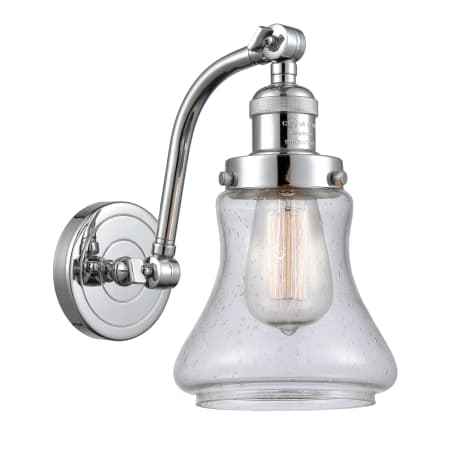 A large image of the Innovations Lighting 515-1W Bellmont Polished Chrome / Seedy