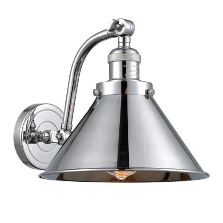 A large image of the Innovations Lighting 515-1W Briarcliff Polished Chrome / Metal
