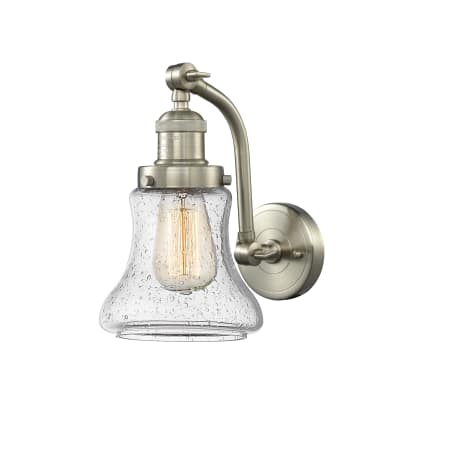 A large image of the Innovations Lighting 515-1W Bellmont Brushed Satin Nickel / Seedy