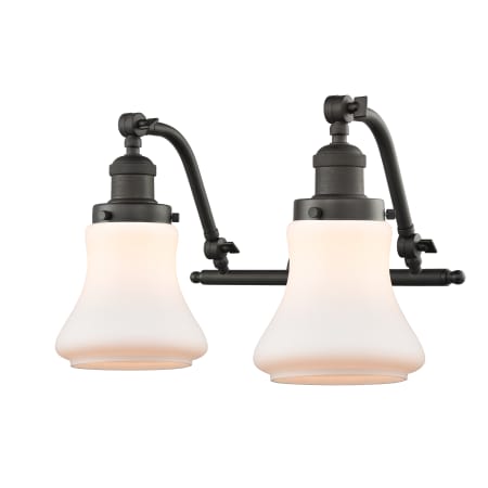 A large image of the Innovations Lighting 515-2W Bellmont Oil Rubbed Bronze / Matte White