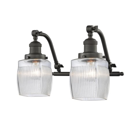 A large image of the Innovations Lighting 515-2W Colton Oil Rubbed Bronze / Clear