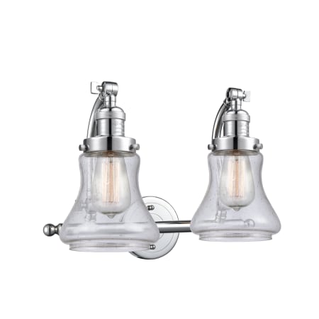 A large image of the Innovations Lighting 515-2W Bellmont Polished Chrome / Seedy