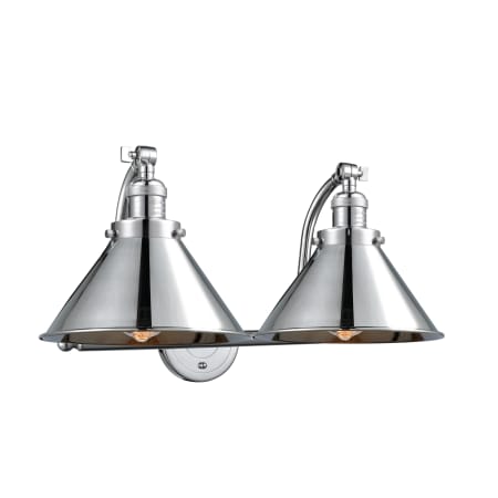 A large image of the Innovations Lighting 515-2W Briarcliff Polished Chrome / Metal