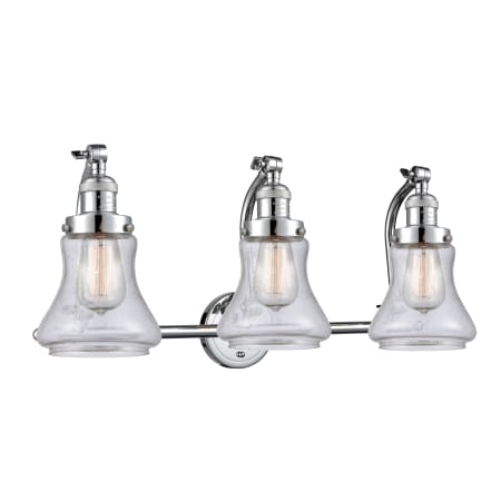 A large image of the Innovations Lighting 515-3W Bellmont Polished Chrome / Seedy