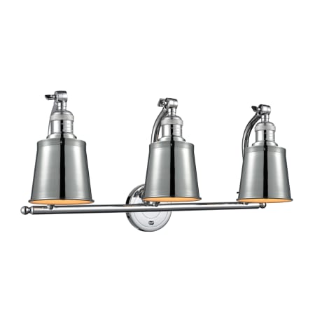 A large image of the Innovations Lighting 515-3W Addison Polished Chrome / Polished Chrome