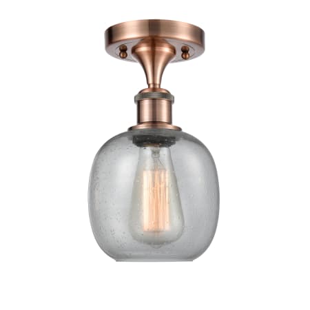 A large image of the Innovations Lighting 516 Belfast Antique Copper / Seedy