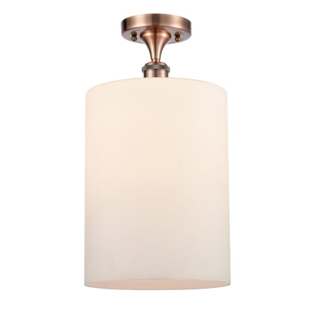 A large image of the Innovations Lighting 516 Large Cobbleskill Antique Copper / Matte White
