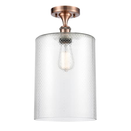 A large image of the Innovations Lighting 516 Large Cobbleskill Antique Copper / Clear