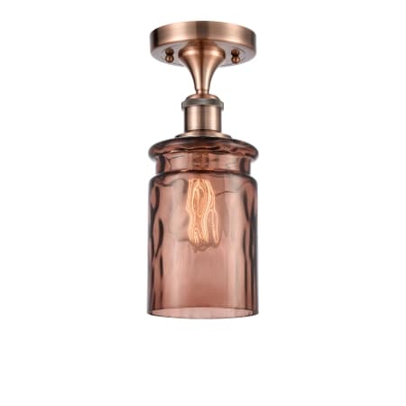 A large image of the Innovations Lighting 516 Candor Antique Copper / Toffee Waterglass