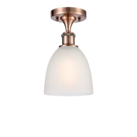 A large image of the Innovations Lighting 516 Castile Antique Copper / White