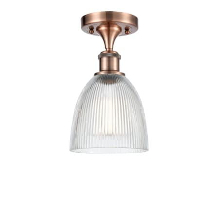 A large image of the Innovations Lighting 516 Castile Antique Copper / Clear