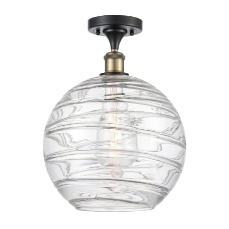 A large image of the Innovations Lighting 516 X-Large Deco Swirl Black Antique Brass / Clear