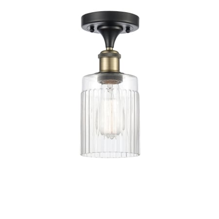 A large image of the Innovations Lighting 516 Hadley Black Antique Brass / Clear