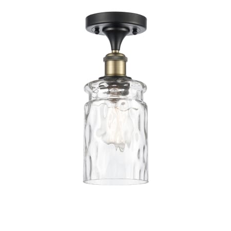 A large image of the Innovations Lighting 516 Candor Black Antique Brass / Clear Waterglass