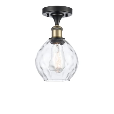 A large image of the Innovations Lighting 516 Small Waverly Black Antique Brass / Clear