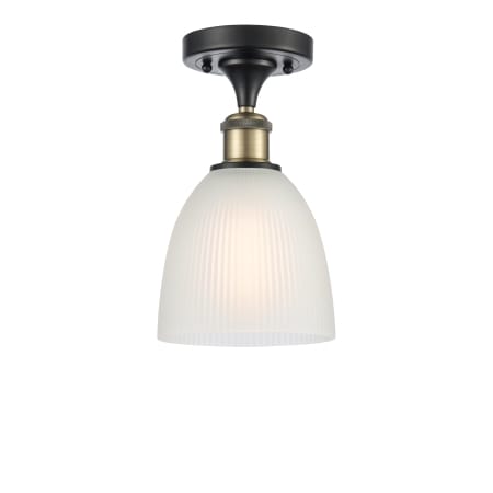 A large image of the Innovations Lighting 516 Castile Black Antique Brass / White