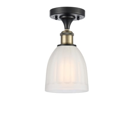 A large image of the Innovations Lighting 516 Brookfield Black Antique Brass / White