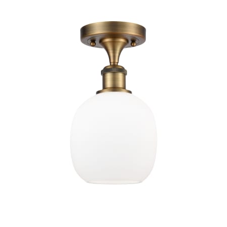 A large image of the Innovations Lighting 516 Belfast Brushed Brass / Matte White