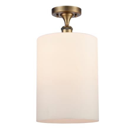 A large image of the Innovations Lighting 516 Large Cobbleskill Brushed Brass / Matte White