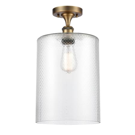 A large image of the Innovations Lighting 516 Large Cobbleskill Brushed Brass / Clear