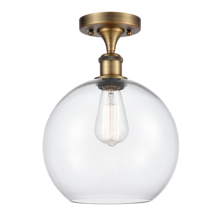 A large image of the Innovations Lighting 516 Large Athens Brushed Brass / Clear