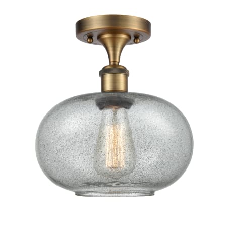 A large image of the Innovations Lighting 516 Gorham Brushed Brass / Charcoal