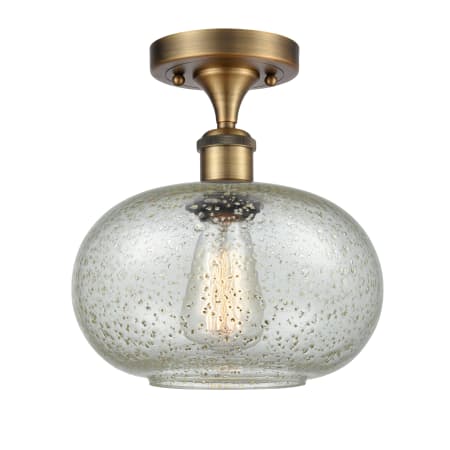 A large image of the Innovations Lighting 516 Gorham Brushed Brass / Mica